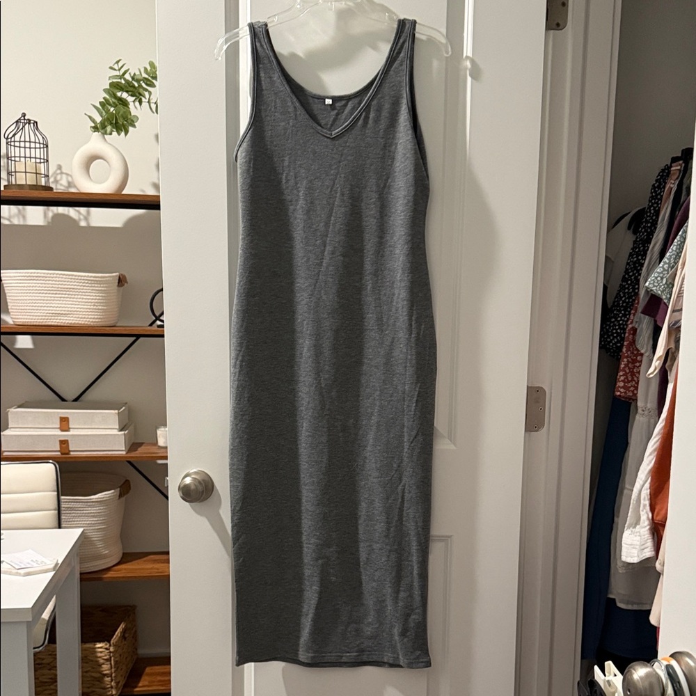Amazon Gray Midi Dress